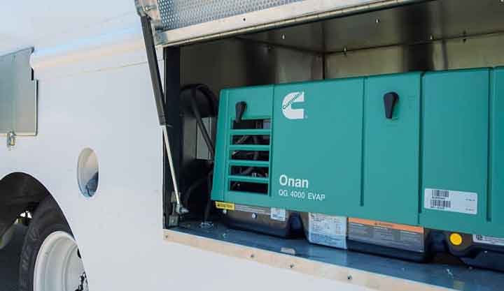 generator size food truck UAE